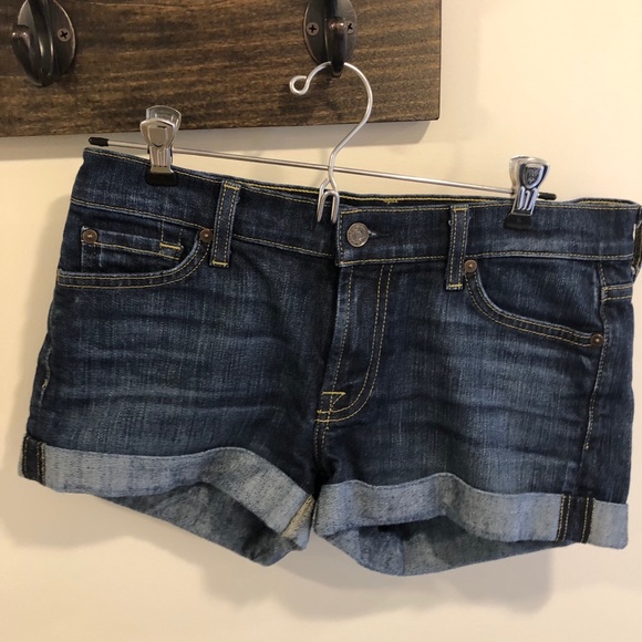 7 for all mankind | denim cuffed shorts - Picture 3 of 5